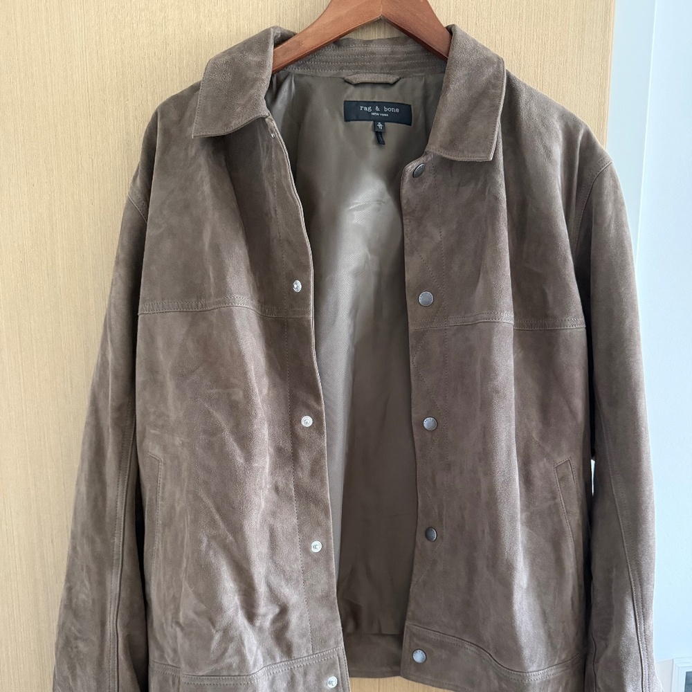 Rag & Bone Owen Suede Trucker Jacket